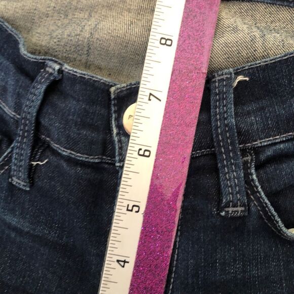 FRAME DENIM LE SKINNY DE JEANNE SIZE 24 BLUE DISTRESSED - Picture 5 of 10